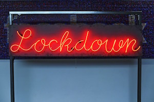 Neon Lockdown Sign
